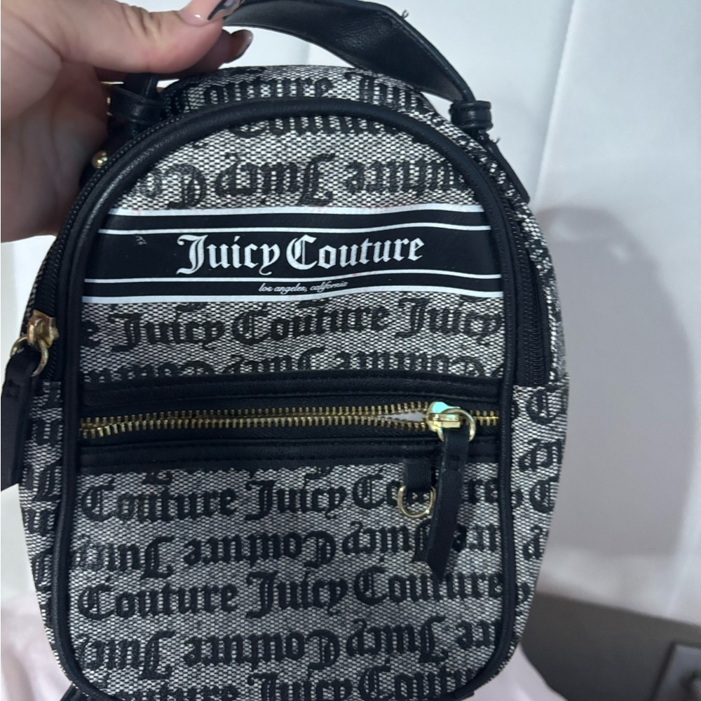 Juicy Couture Monochrome Logo Mini Backpack